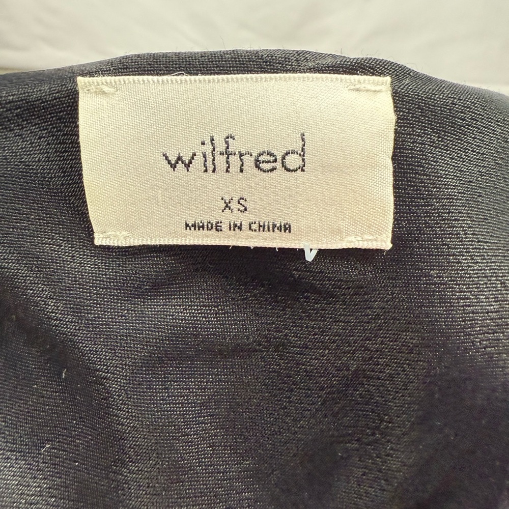 Wilfred Ruched Spaghetti Strap Mini Dress in Black Size Extra Small - Picture 7 of 9